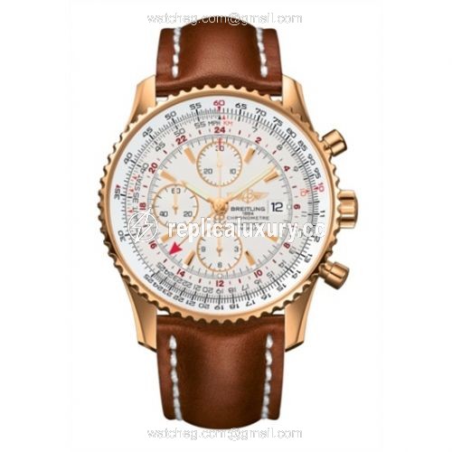 Breitling Navitimer World Red Gold / Silver / Calf H2432212.G664.439X