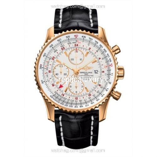 Breitling Navitimer World Red Gold / Silver / Croco / Pin H2432212/G664/760P/R20BA.1