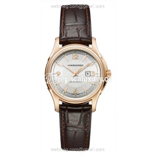 Hamilton Jazzmaster Viewmatic 34mm Silver Dial PVD Gold H32335555