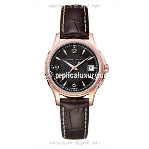 Hamilton Jazzmaster Viewmatic 37mm Black Dial PVD Gold H32445585