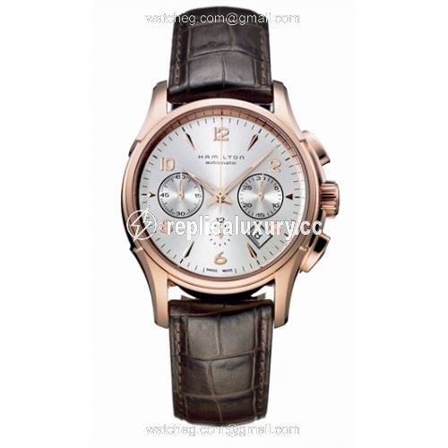 Hamilton Jazzmaster Automatic Chronograph 42mm Silver Dial PVD Gold H32646555
