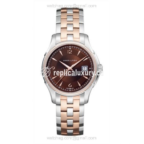 Hamilton Jazzmaster Viewmatic 40mm Brown Dial Two Tone H32655195