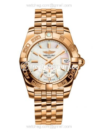 Breitling Galactic 36 Automatic Rose Gold / Pearl / Bracelet H3733012.A724.376H