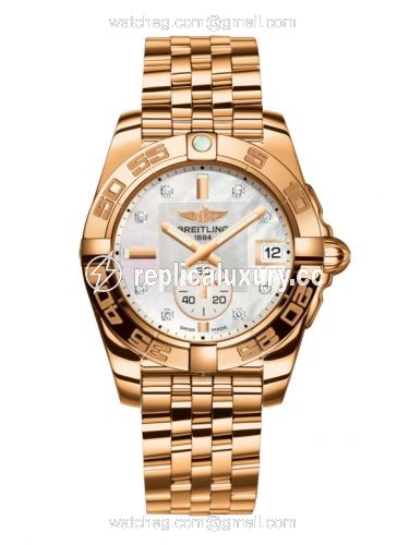 Breitling Galactic 36 Automatic Rose Gold / Pearl Diamond / Bracelet H3733012.A725.376H
