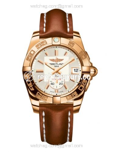 Breitling Galactic 36 Automatic Rose Gold / Stratus Silver / Calf H3733012.G714.412X