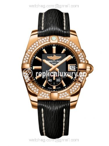 Breitling Galactic 36 Automatic Rose Gold / Diamond / Volcano Black / Sahara H3733053.BA54.213X