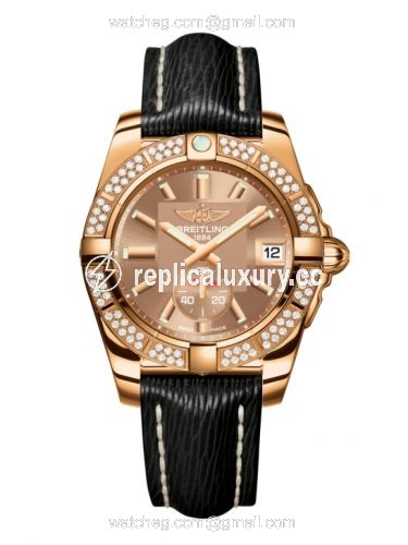 Breitling Galactic 36 Automatic Rose Gold / Diamond / Copperhead Bronze / Sahara H3733053.Q584.213X
