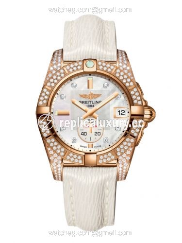 Breitling Galactic 36 Automatic Rose Gold / Diamondworks / Pearl Diamond / Sahara H3733063.A725.236X