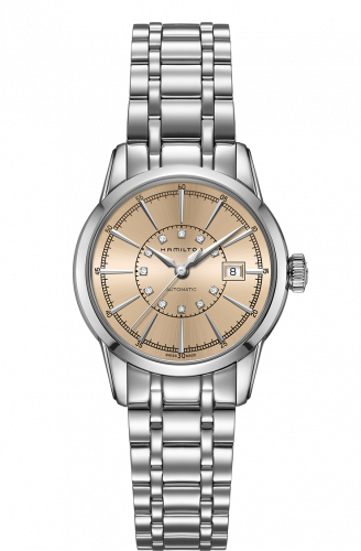 Hamilton Railroad Lady Automatic Steel / Champagne / Bracelet H40405121
