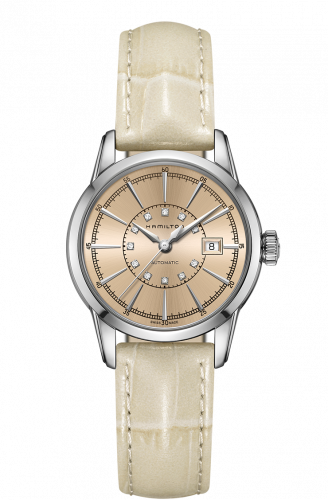 Hamilton Railroad Lady Automatic Steel / Champagne H40405821