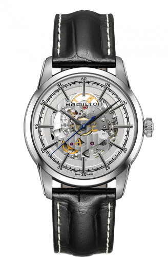 Hamilton Railroad Skeleton Automatic Steel / Silver H40655751