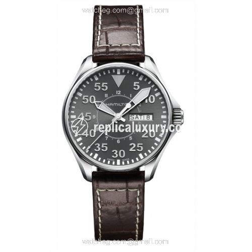 Hamilton Khaki Aviation Pilot Grey H64425585