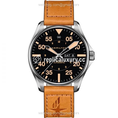 Hamilton Khaki Aviation Pilot Day-Date Auto 46 Stainless Steel / Black H64725531