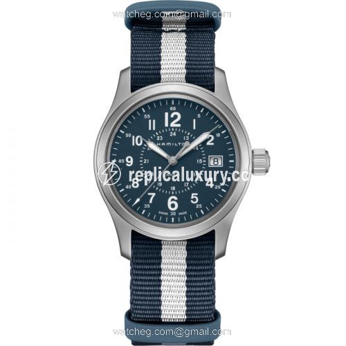 Hamilton Khaki Field Quartz 38 Stainless Steel / Blue / NATO H68201043