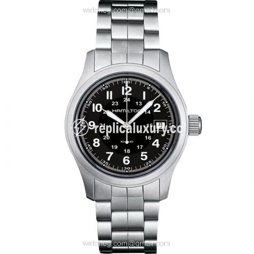 Hamilton Khaki Field Quartz 38 Stainless Steel / Black / Bracelet H68411133