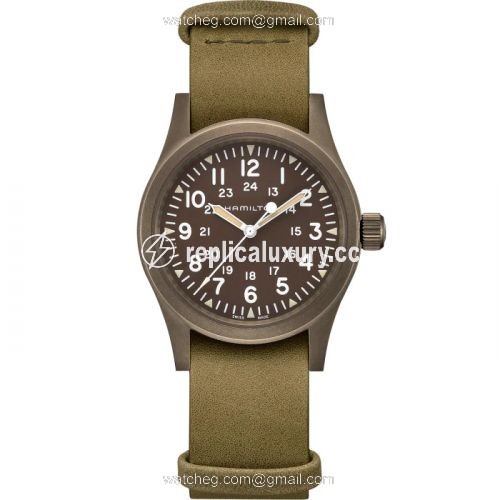 Hamilton Khaki Field Mechanical 38 PVD / Brown H69449861