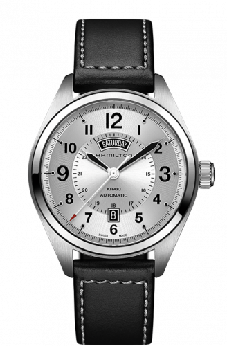 Hamilton Khaki Field Day Date Auto Silver / Leather H70505753