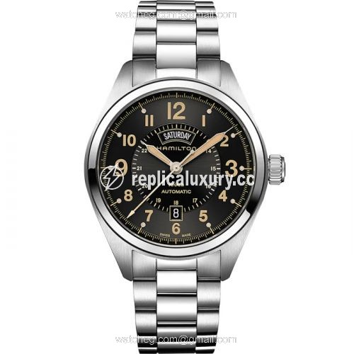 Hamilton Khaki Field Day Date Automa Stainless Steel / Black / Bracelet H70505933