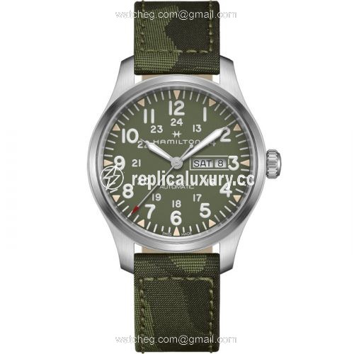 Hamilton Khaki Field Day Date Auto Stainless Steel / Green H70535061