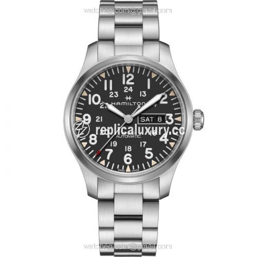 Hamilton Khaki Field Day Date Auto Stainless Steel / Black / Bracelet H70535131