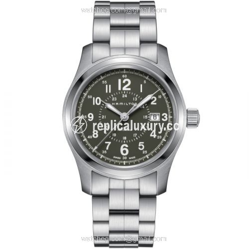 Hamilton Khaki Field Auto 42 Stainless Steel / Green / Bracelet H70605163