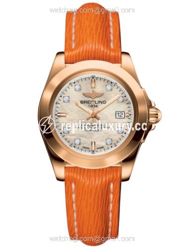 Breitling Galactic 32 Sleek Edition Rose Gold / Pearl Diamond / Sahara H7133012.A803.212X
