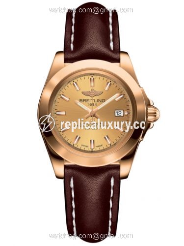 Breitling Galactic 32 Sleek Edition Rose Gold / Golden Sun / Calf H7133012.H549.410X