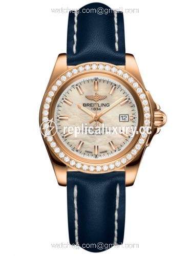 Breitling Galactic 32 Sleek Edition Rose Gold / Diamond / Pearl / Calf H7133053.A802.116X