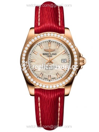 Breitling Galactic 32 Sleek Edition Rose Gold / Diamond / Pearl / Sahara H7133053.A802.209X