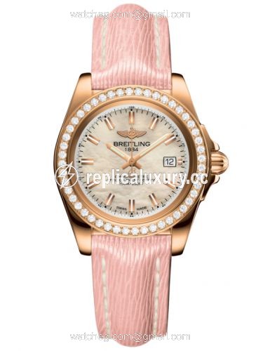 Breitling Galactic 32 Sleek Edition Rose Gold / Diamond / Pearl / Sahara H7133053.A802.238X