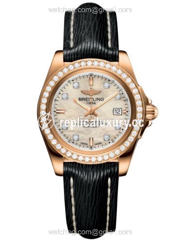 Breitling Galactic 32 Sleek Edition Rose Gold / Diamond / Pearl Diamond / Sahara H7133053.A803.208X