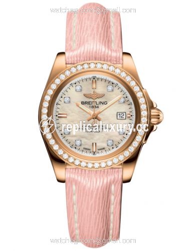 Breitling Galactic 32 Sleek Edition Rose Gold / Diamond / Pearl Diamond / Sahara H7133053.A803.238X
