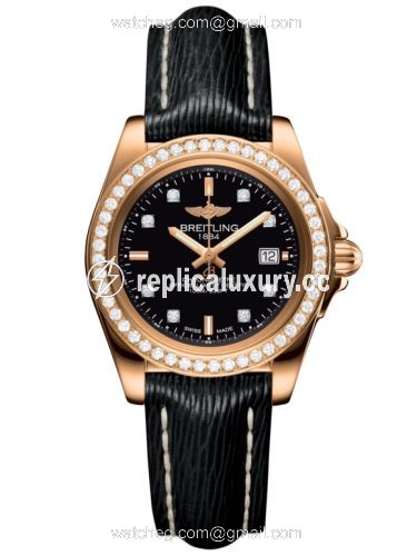 Breitling Galactic 32 Sleek Edition Rose Gold / Diamond / Trophy Black Diamond / Sahara H7133053.BF64.208X