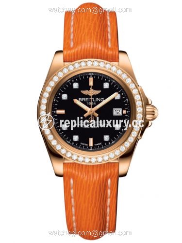 Breitling Galactic 32 Sleek Edition Rose Gold / Diamond / Trophy Black Diamond / Sahara H7133053.BF64.212X