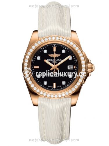 Breitling Galactic 32 Sleek Edition Rose Gold / Diamond / Trophy Black Diamond / Sahara H7133053.BF64.235X