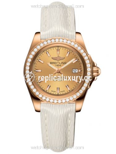 Breitling Galactic 32 Sleek Edition Rose Gold / Diamond / Golden Sun / Sahara H7133053.H549.235X