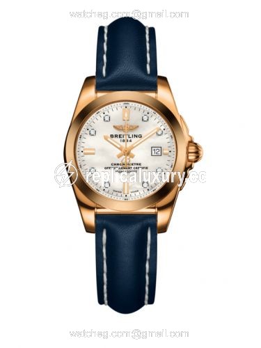 Breitling Galactic 29 Rose Gold / Pearl Diamond / Calf H7234812.A792.486X