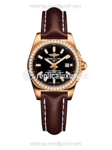 Breitling Galactic 29 Rose Gold / Diamond / Trophy Black / Calf H7234853.BF32.484X