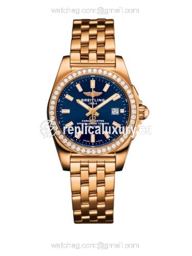 Breitling Galactic 29 Rose Gold / Diamond / Horizon Blue / Bracelet H7234853|C950|791H