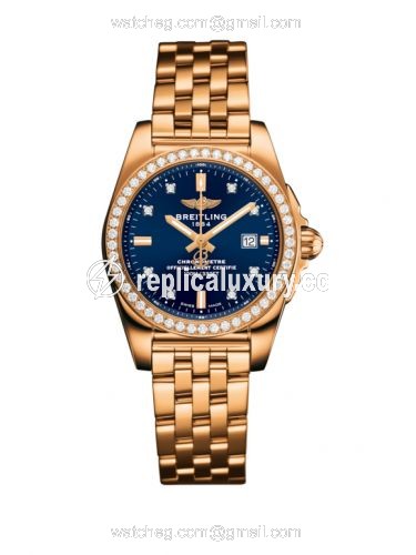 Breitling Galactic 29 Rose Gold / Diamond / Horizon Blue Diamond / Bracelet H7234853|C964|791H