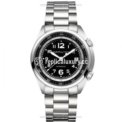 Hamilton Khaki Pilot Pioneer Auto Stainless Steel / Black / Bracelet H76455133
