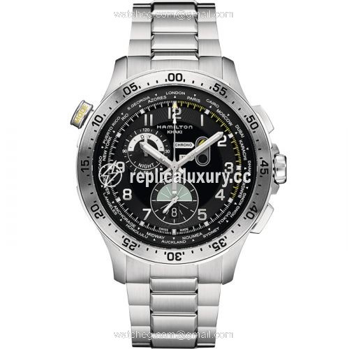 Hamilton Khaki Pilot Chrono Worldtimer Bracelet H76714135