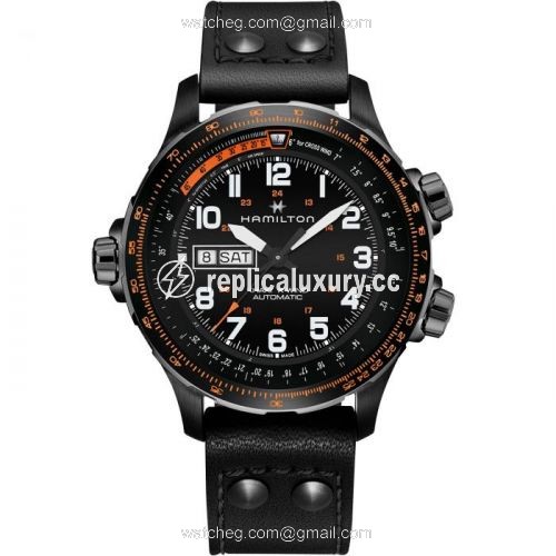 Hamilton Khaki Aviation X Wind Day Date Auto PVD H77785733