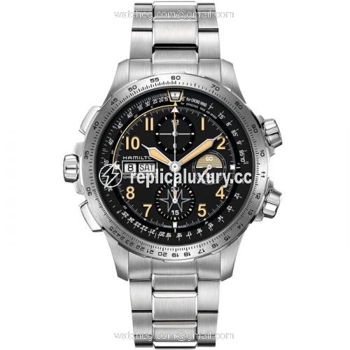 Hamilton Khaki Aviation X Wind Day Date Auto Chrono / Bracelet H77796135