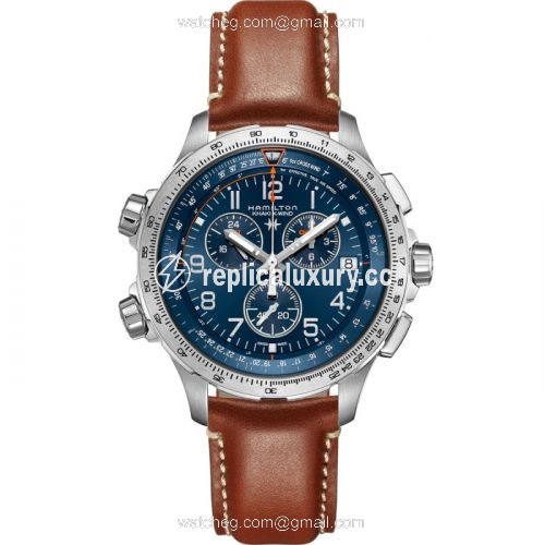 Hamilton Khaki Aviation X-Wind GMT Chrono Quartz Blue H77922541