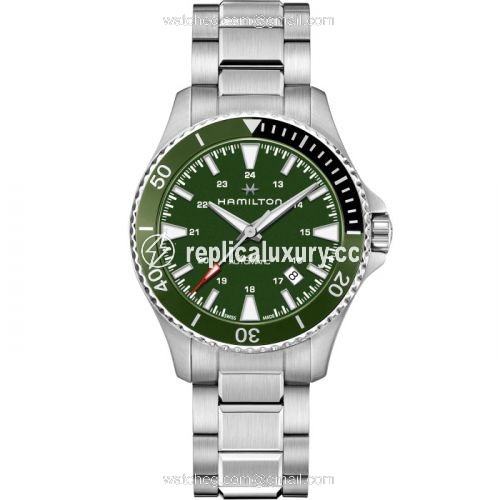 Hamilton Khaki Navy Scuba Auto Stainless Steel / Green / Bracelet H82375161