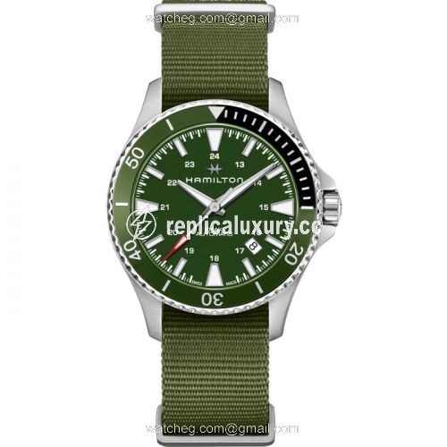 Hamilton Khaki Navy Scuba Auto Stainless Steel / Green H82375961