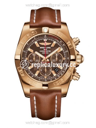 Breitling Chronomat 44 Rose Gold / Metallica Brown / Calf HB011010.Q588.433X