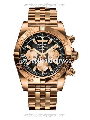 Breitling Chronomat 44 Rose Gold / Onyx Black / Bracelet HB011012.B968.375H