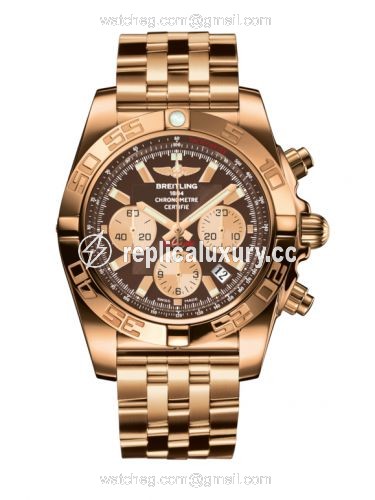 Breitling Chronomat 44 Rose Gold / Metallica Brown / Bracelet HB011012.Q576.375H